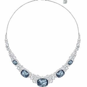 Swarovski Sapphire & diamond crystal necklace NIB